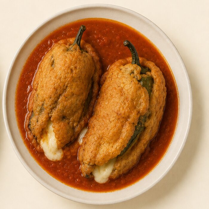 Chile relleno de queso